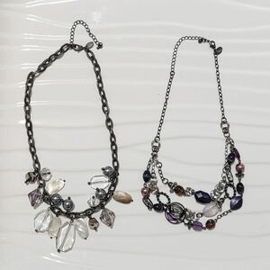 Lia Sophia Elegant Multi-Color Gemstone Necklace Set